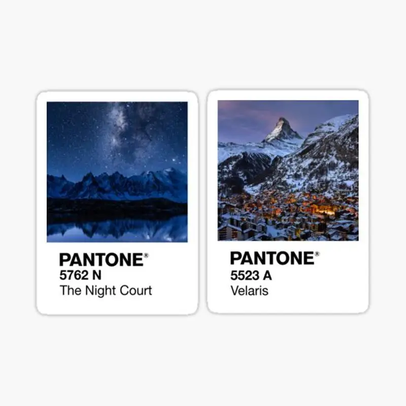 Velaris and the Night Court Pantone Sticker for Laptop Decor Bedroom Car Cute Cartoon Art Fashionable Public Suitcase