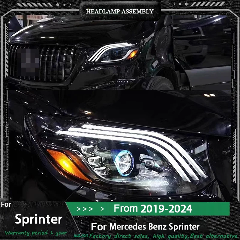 

Car Styling For Benz Sprinter 2018-2023 LED Headlight Sprinter DRL Turn Signal High Beam Projector Lens Head Lamp Accessories