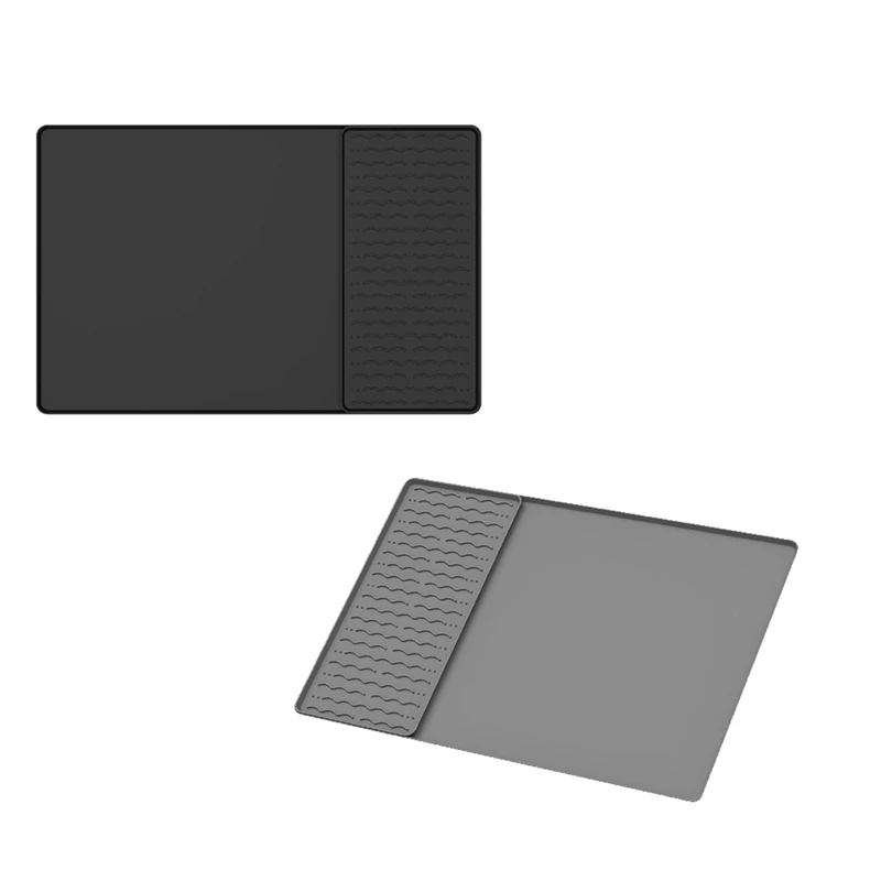 

Best-Silicone Coffee Mat 15.75x23.6Inch Coffee Bar Mat with Detachable Dish Drying Mat Easy Clean Coffee Station Mat