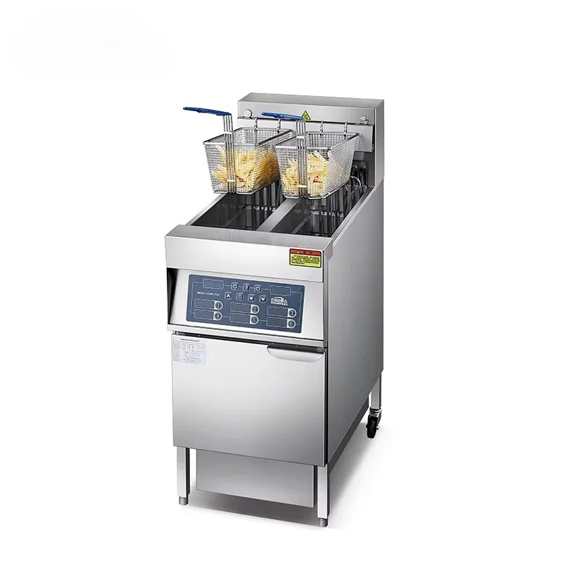 Industrial electric fried chicken fryer fast food frying equipment for large quantities of restaurant uses stainless steel