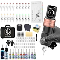 Kit de tatuaje POSEIDON V6, Kit de pluma de tatuaje para maquillaje permanente, Kit de máquina de tatuaje, fuente de alimentación de tatuaje inalámbrica ajustable, pistola de tatuaje