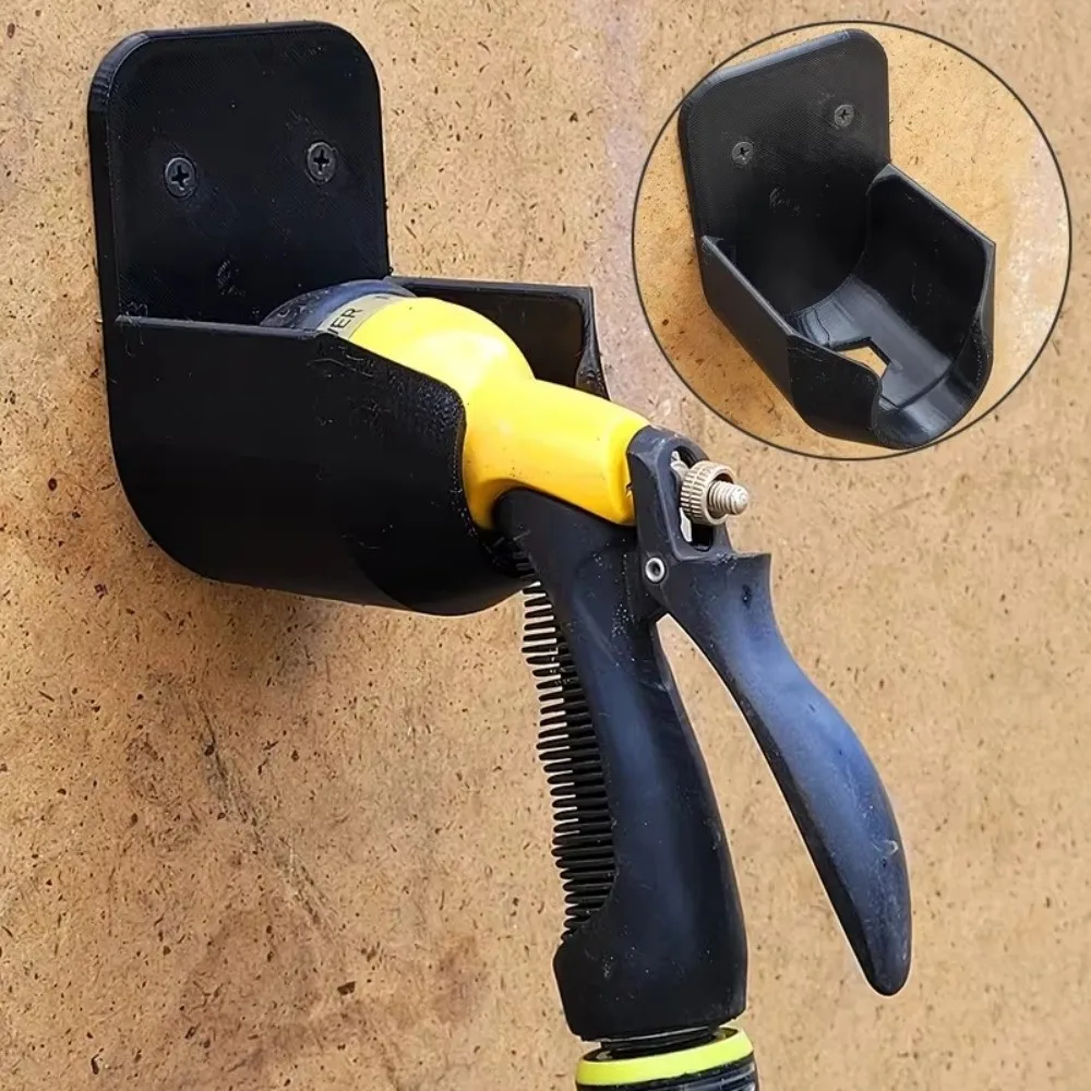 Plastic Garden Hose Spray Holder Nozzle Storage Easy Installation Hose Nozzle Holder Wall Mounted Hose Storage Rack