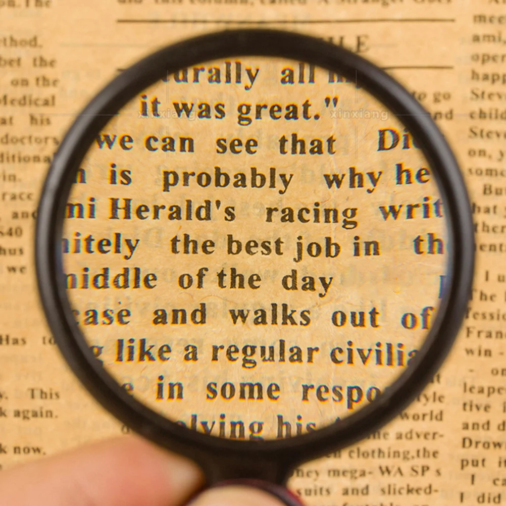 

5Pcs Folding Pocket Magnifying Glass Mini Handheld Loupe Portable Magnifier for Reading Maps Jewelry Black