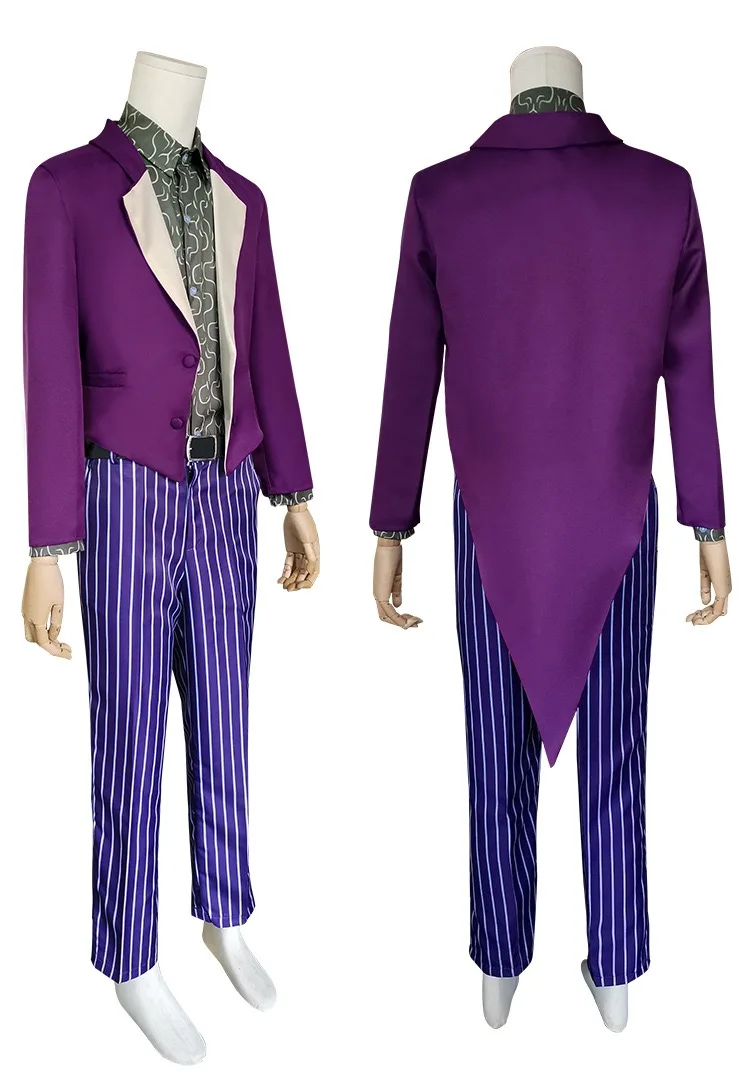 

Joker Cosplay Costume Mortal Cos Kombat Disguise Full Set Colthing Halloween Carnival Party Suit