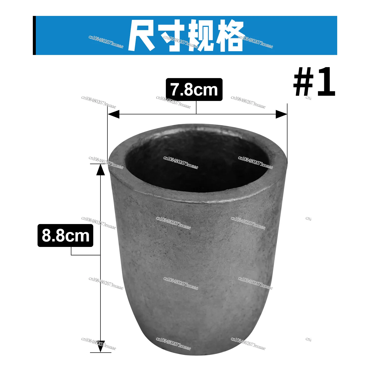 Clay Graphite Crucible for High Temperature Resistance, 1800 Degrees