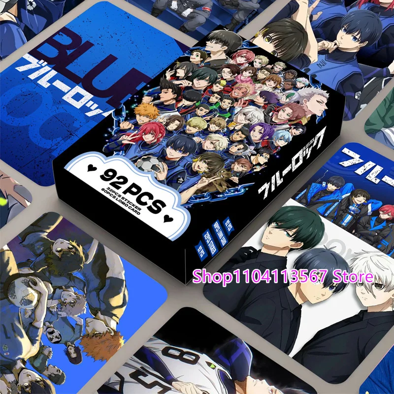 

92PCS/Set Anime BLUE LOCK Figures Photo Cards Ura Kazuki Ono Yuuki LOMO Card Double-sided Hd Photocard for Fans Collection Gift
