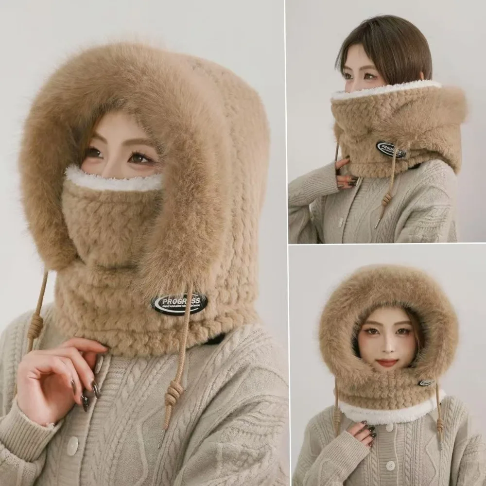 Winter Hat Scarf Mask Balaclava for Cold Weather Windproof Riding Cycling Fleece Ear Protection Warm