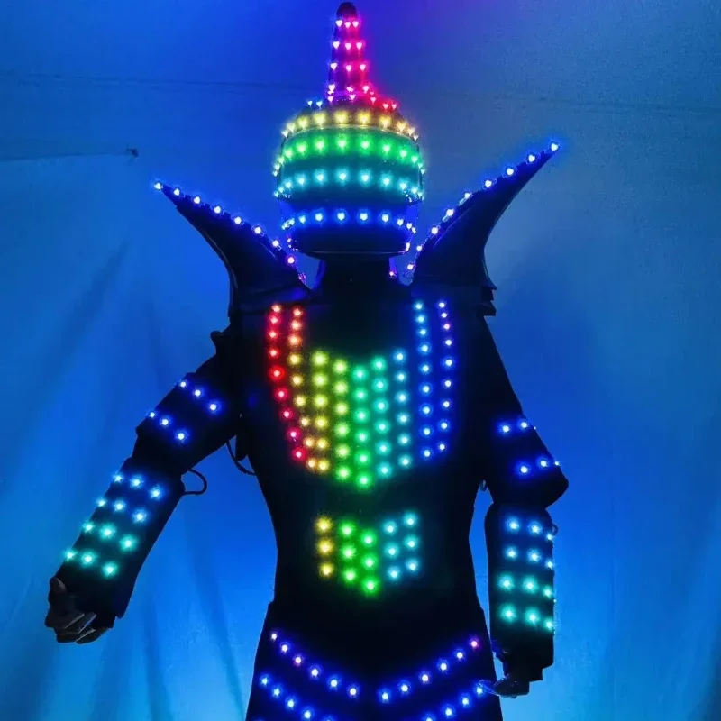 New Hot Full Color Smart Pixels LED Robot Clothing Costume Clothes Stilts Walker Costume DJ LED Lights Luminous Jacket