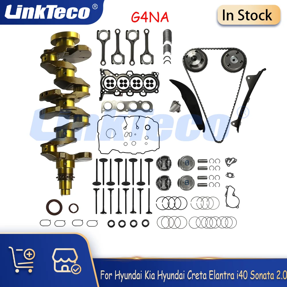 Timing Chain Kit Crankshaft Head Gasket Set Fit 2.0 L G4NA For 11-22 Hyundai Kia Hyundai Creta Elantra i40 Sonata Tucson 2.0L