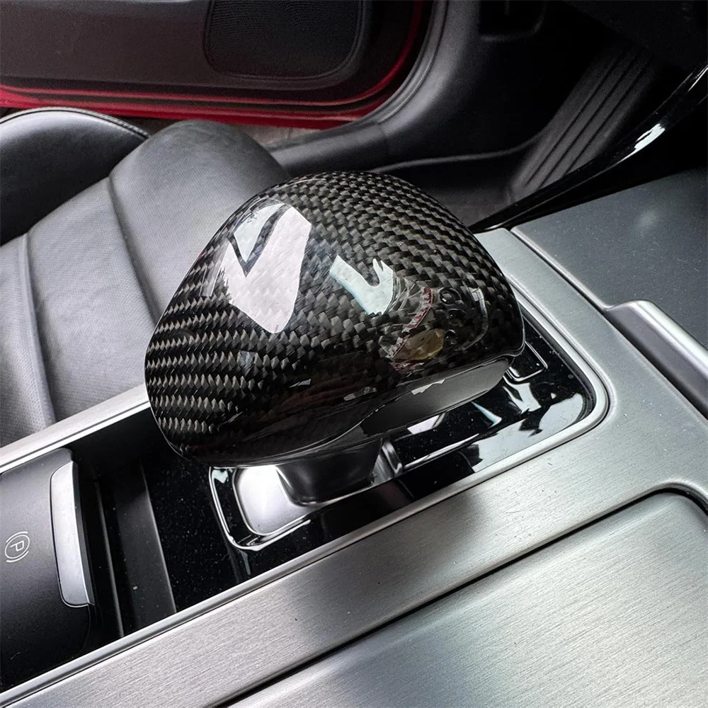 

Real Carbon Fiber Car Gear Shift Knob Decal Interior Trim Cover for Kia Stinger 2018-2023 Accessories