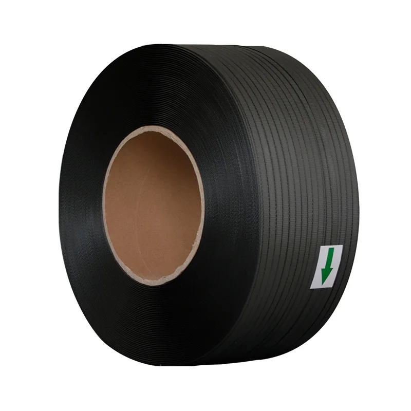 11mm PP Machine Hot Melt Packing Tape Black Belt Strapping Fixed Braid Rope Building Material Wood Goods Logistics Tray 10kg