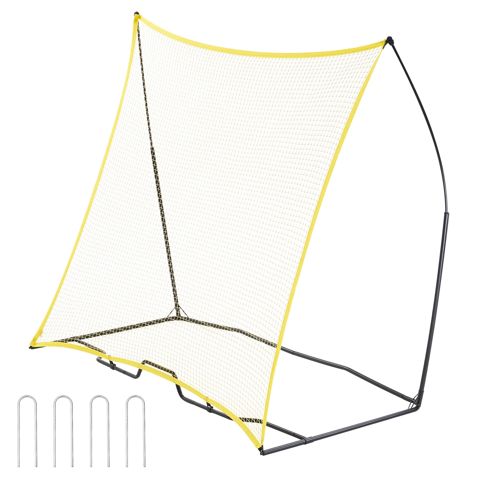 Soccer Rebounder, 7x7FT Iron & Polyester Soccer Practice Equipment, Portable Soccer Trainer, Sports Football Rebounder Wall with Portable Bag, Perfect for Team Solo Training, Passing, Volley