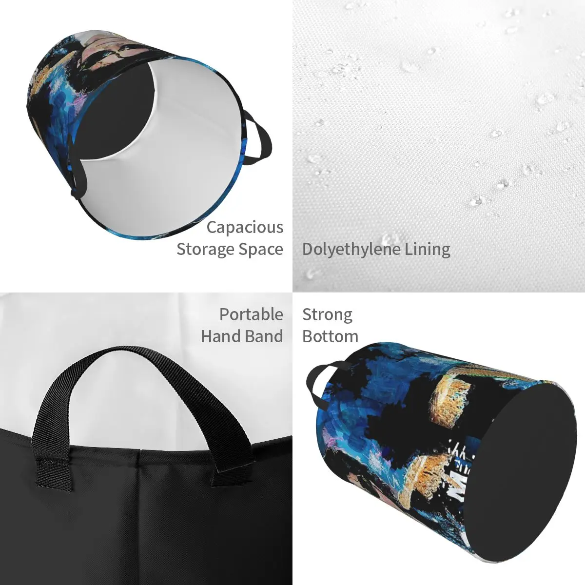 Michael 1984 Grammys Jackson Pop Art Portrait Dirty Laundry Baskets Foldable Large Waterproof Clothes Sundries Basket Home Kids