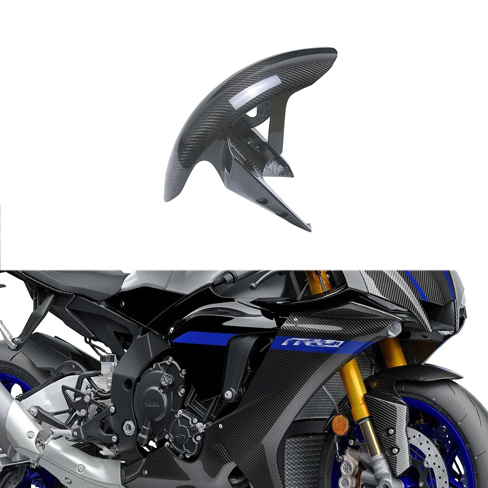 R1 2025 Carbon Fiber Front Fender Hugger Mudguard Splash Accessories Moto For Yamaha YZF-R1 R1 R1M 2020 2021 2022 2023 2024 2025