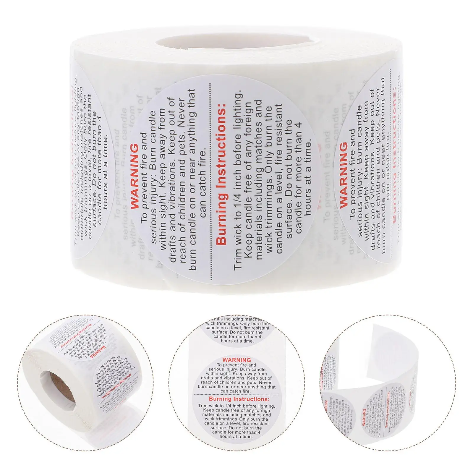 Warning Stickers Labels for Container Making Supplies Black Coated Paper Waterproof Oilproof Decals Safety Labels