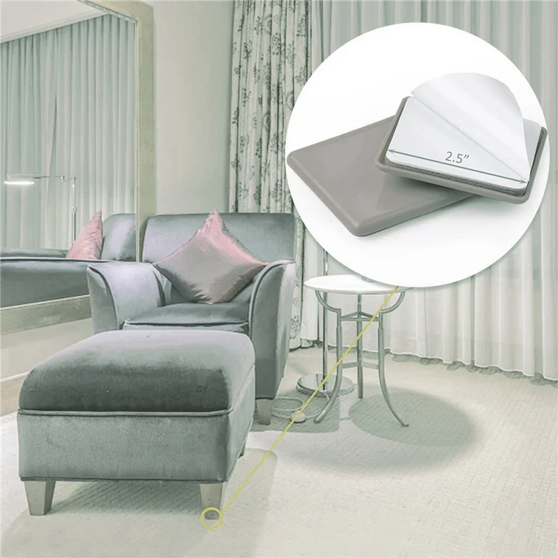

64X Squer Furniture Sliders Reusable Glider Moving Pad For Easily Moving Heavy Furniture On The Floor Carpet Surface-AT36