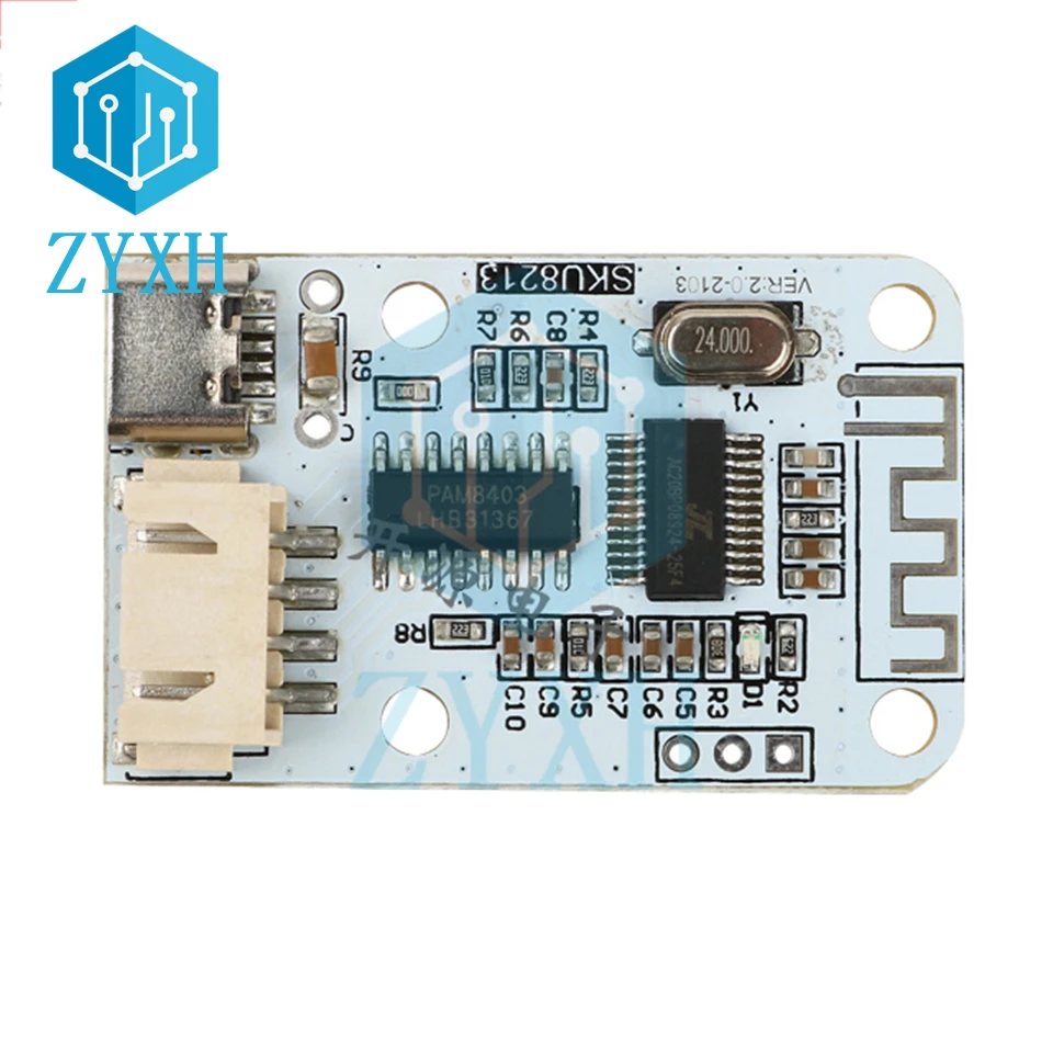 Type C PAM8403 Bluetooth Amplifier Board DC 5V 3W+3W 2.0 Channel Audio AMP 4 Pin Output For Desk Speaker DIY