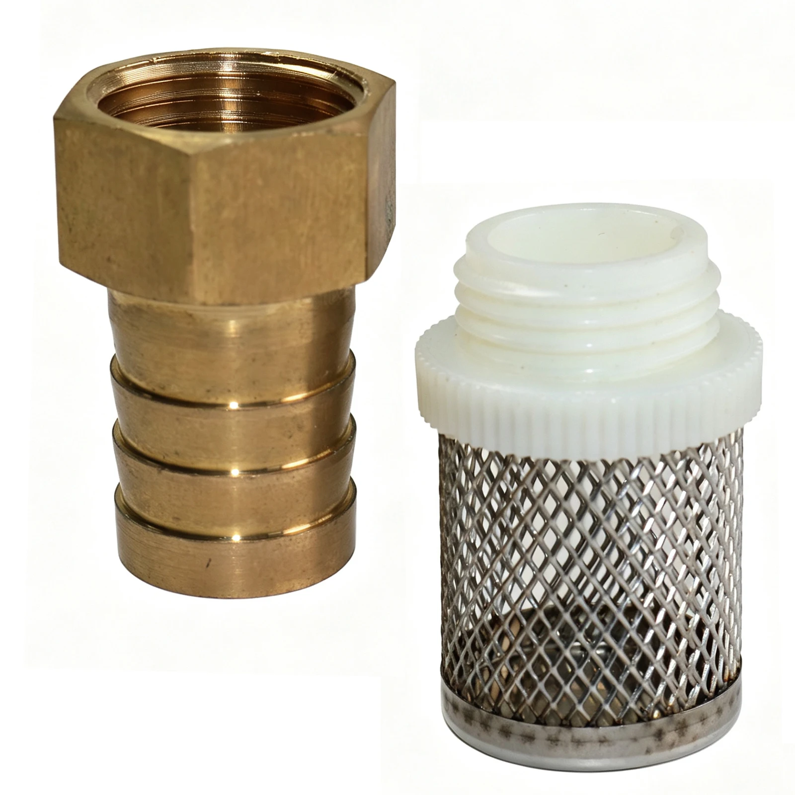2PcsKit 19mm Garden Irrigation Brass Pipe Connector Stainless Steel Mesh Filter Strainer for Agricultural Irrigation Home Garden