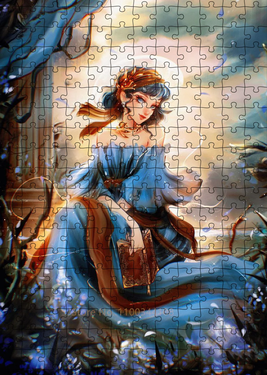 Cartoon Princess Puzzle Beauty 300/500/1000 Pieces Jigsaw Puzzle for Adults Decompression Kids Educational Toys Fun Game