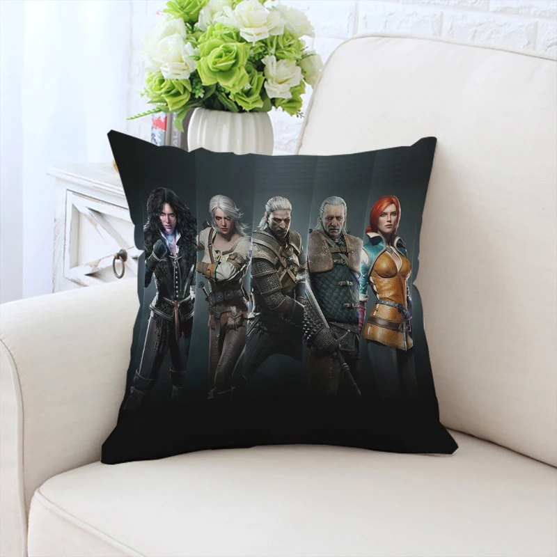 

Bed Pillowcases for Pillows 45x45 Cushions Cover T-The Witcher Cushion Cover 50*50 Aesthetic Room Decoration Pillowcase 40x40