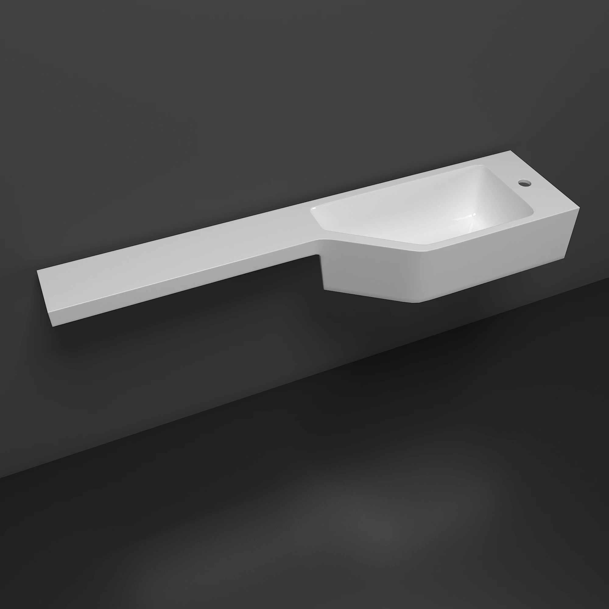 Modern Motorhome Bathroom Sink Durable Blister Basin Set Wall-Mounted Customizable for RV Upgrades and Modifications