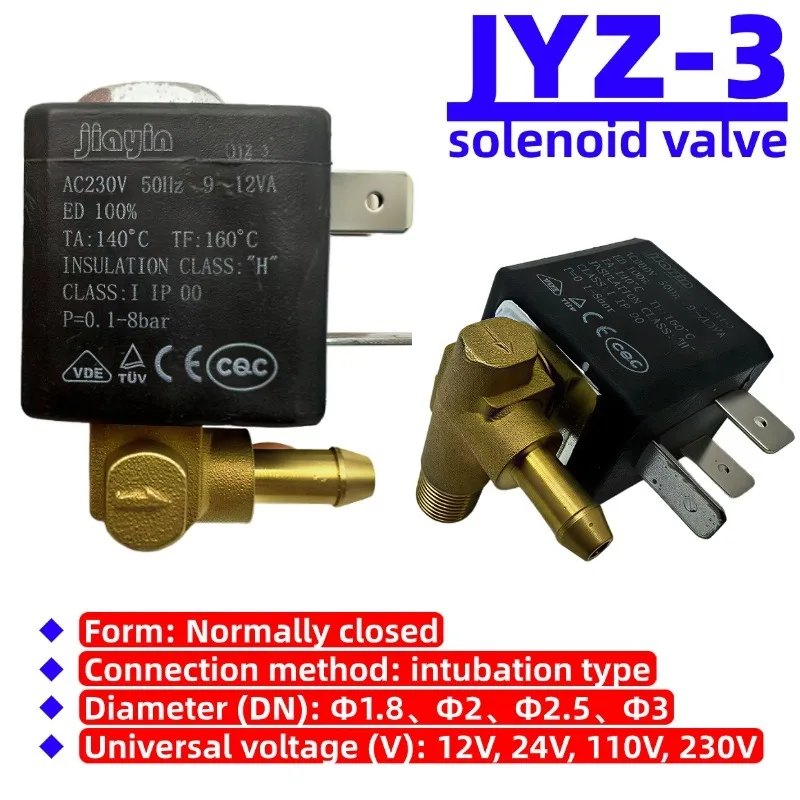 JYZ-3 Solenoid Valve 220V High Temperature Steam Valve Electric Iron Accessories Steam Mop Micro Water Pump