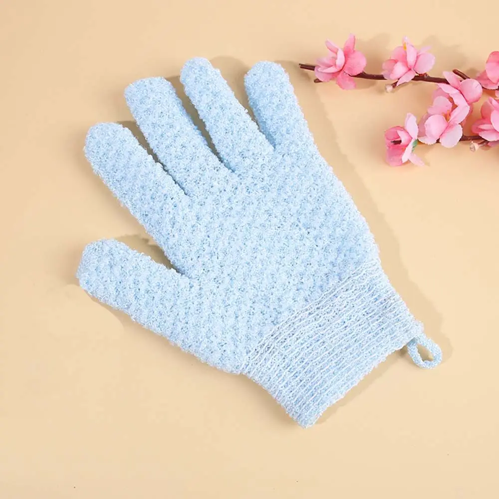 Guantes de masaje de espuma para SPA, cepillo corporal, guantes de baño de cinco dedos, guantes de ducha, esponja de masaje corporal, exfoliante, accesorios de baño