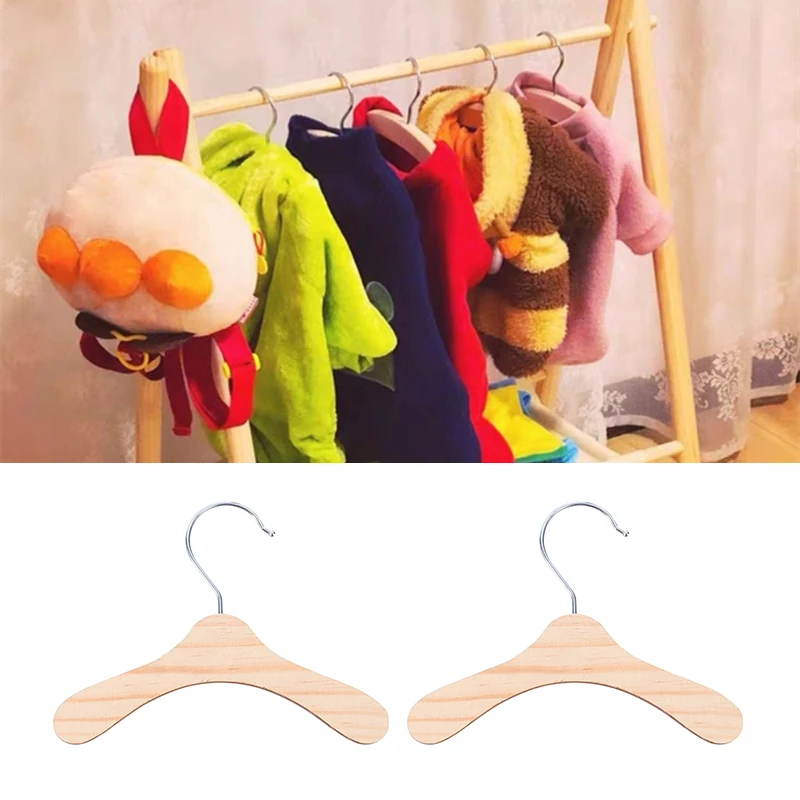 Pet Hanger Wooden Dog Cat Fashionable Cute Dog Wear Clothes  Pet Apparel Hangers Mini Dog Coat Trouser Hangers