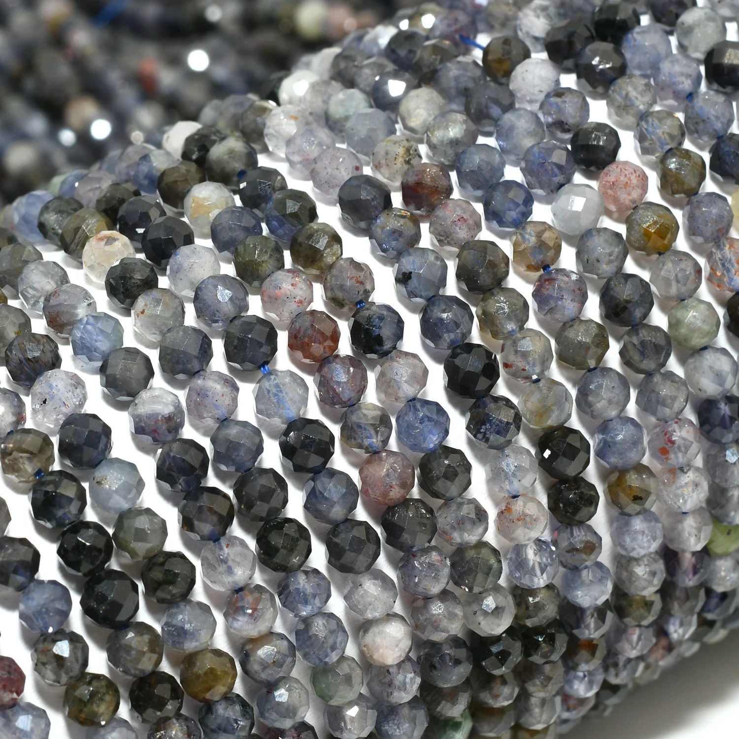 الطبيعية بسيطة جودة الدم ايوليت الأوجه الخرز المستديرة 4.3 مللي متر