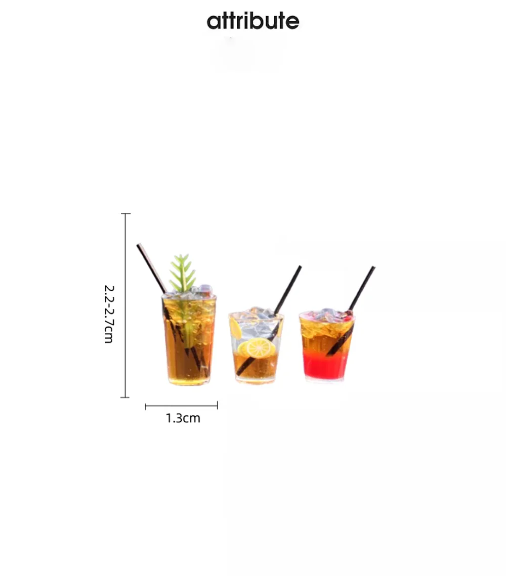 Funny Mini Drink Cup Car Ornaments Cute Simulation Iced Americano Iced Tea Drink Car Center Console Decorations Diy Crafts Gifts