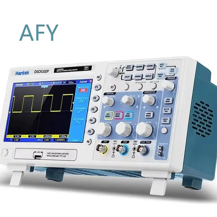 Portable Digital Oscilloscope 100MHz 1GSa/s Dual Channel 40K Record Length USB Interface for DS05102P Handheld Oscilloscope