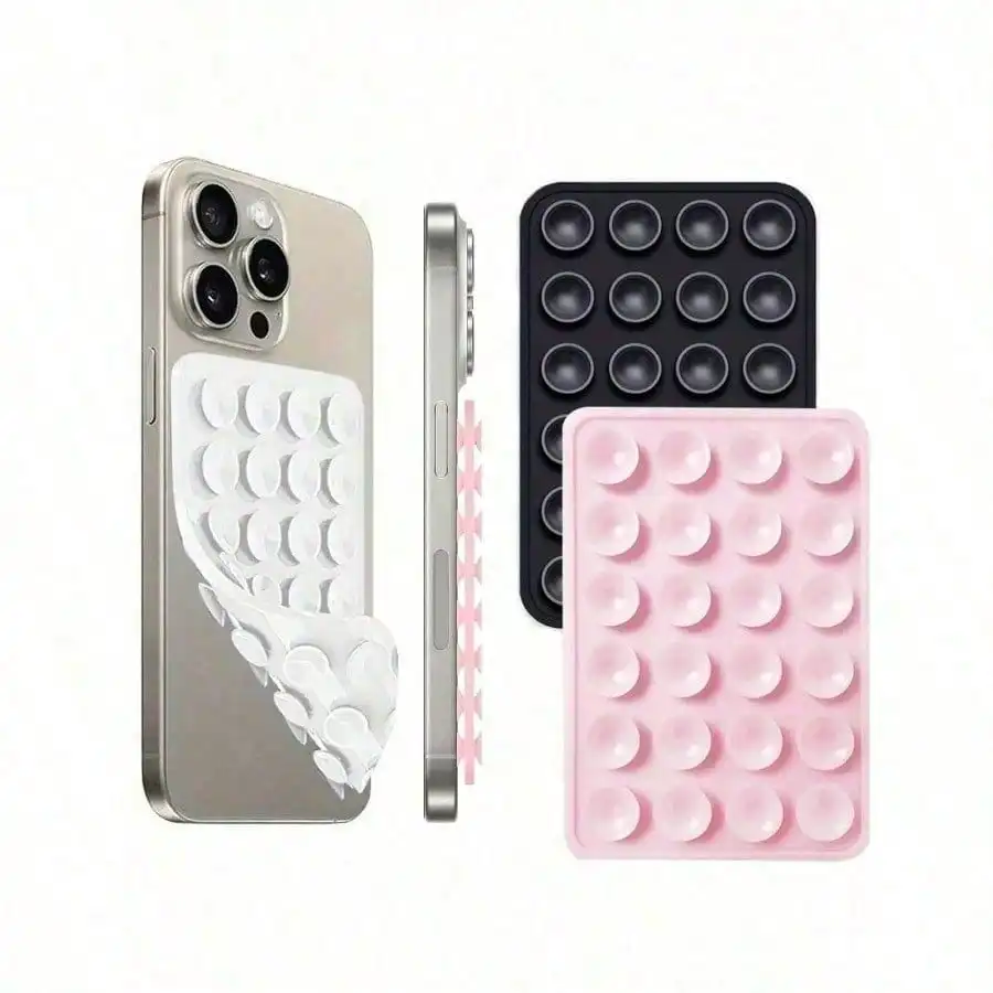 

1pc Silicone Suction Cup Phone Case Mount Double Sided,Silicone Octo Cup Buddy Sticky Grip Holder For Cellphone