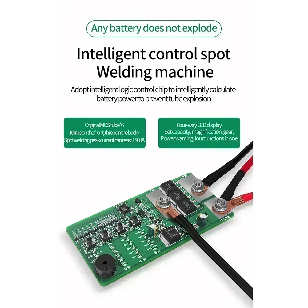 Portable 12V Battery Storage Point Welding Machine PCB Circuit Board DHJ_02B 6.5V-16V For High -power Lithium Batteries Welding