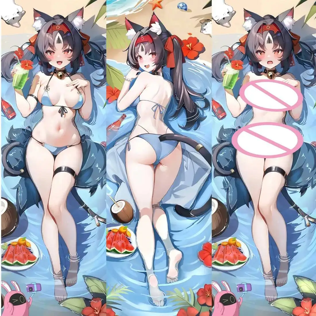 

50X180cm Anime Zenless Zone Zero Nmiya Mana Cosplay Dakimakura Pillowcase Hing Body Prop Pillow Cover