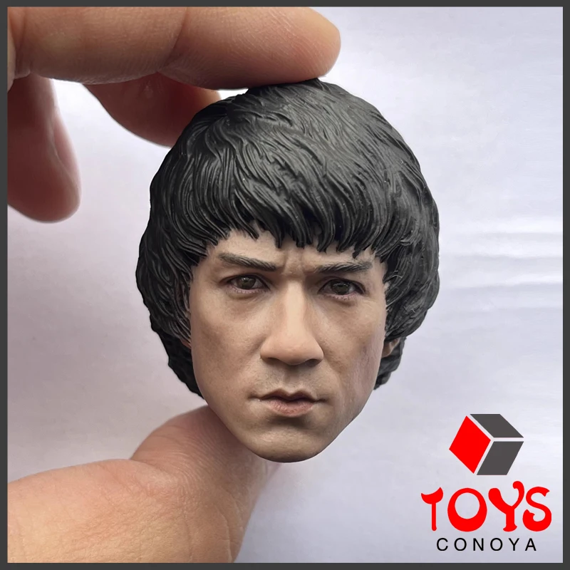 1/6 HK Police Story Young Jackie Chan Head Sculpt Carving Model For 12