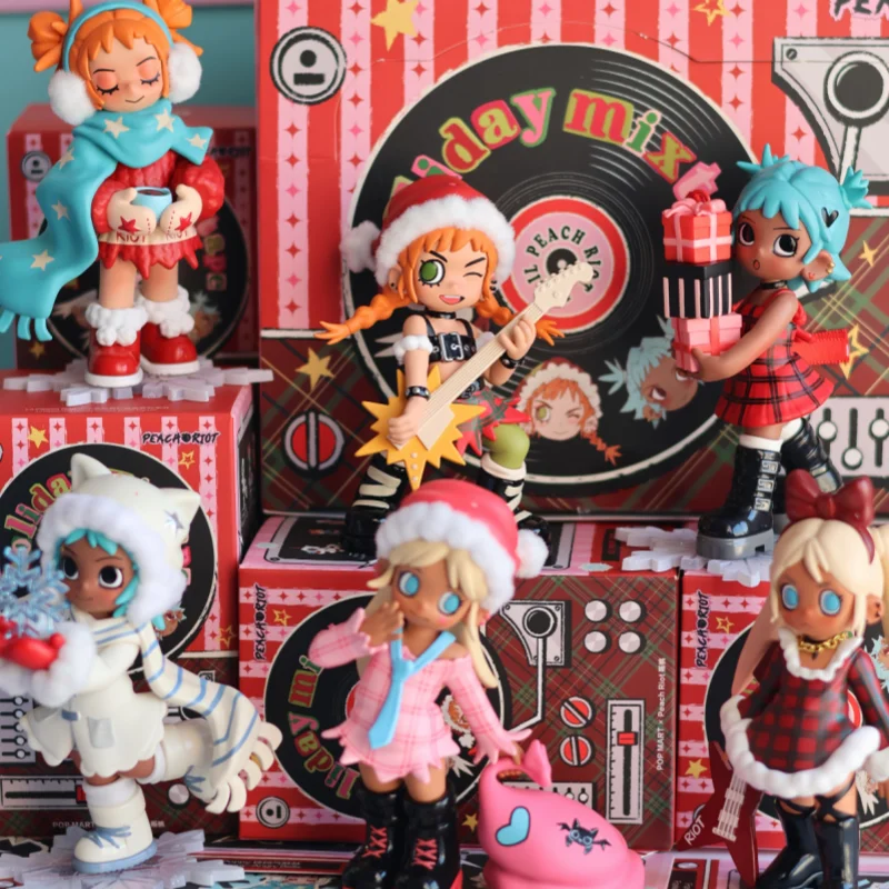 

POP MART Lil Peach Riot Holiday Mixtape Series Blind Box Mystery Box Guess Bag Toys Doll Cute Anime Figure Ornaments Collection