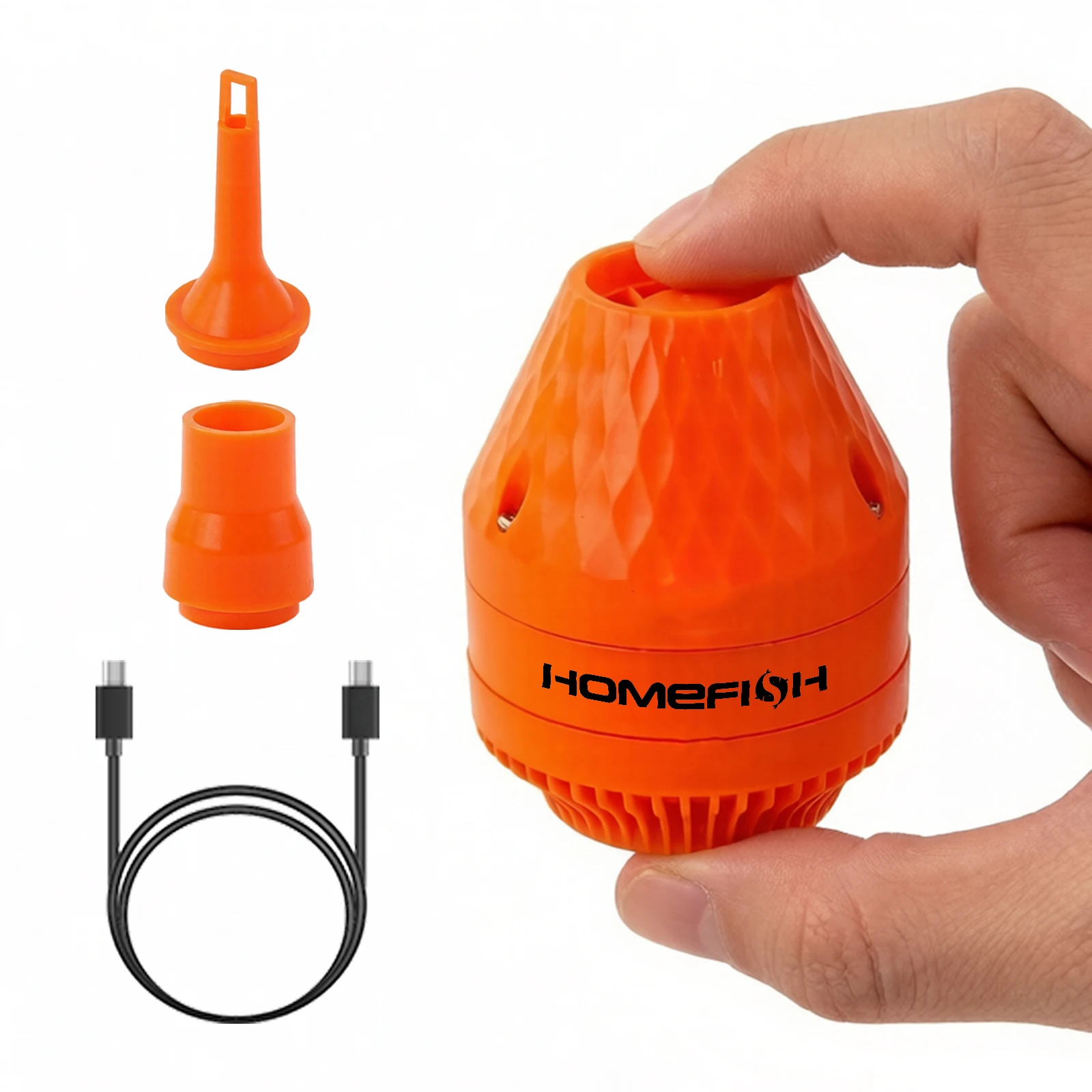 HOMEFISH Mini-Luftpumpe – 3-mal schnelleres Aufpumpen für Luftbetten …
