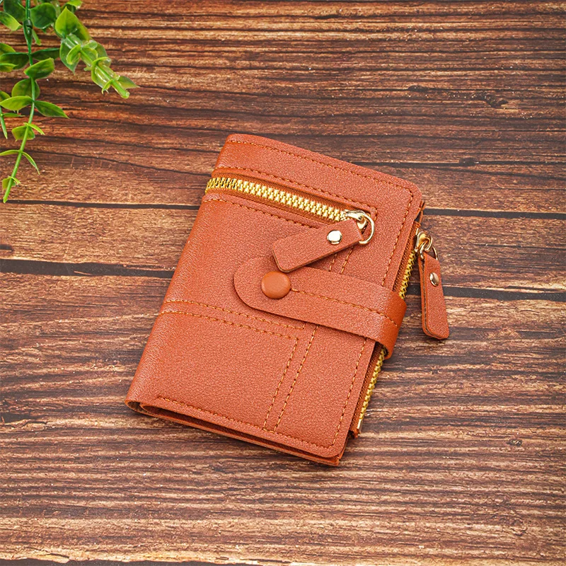 Western Hasp Patchwork PU Leather Women Wallet Multi Card Slots Short Purse for Ladies