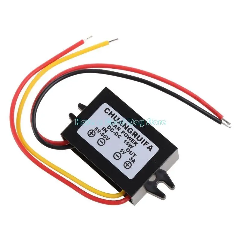 462D Waterproof 15W Pot Pot Pot Catu Power Adapter DC-DC Modul Konverter 12V hingga 5V