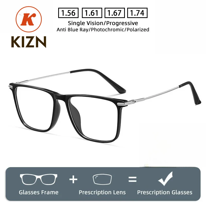 

Очки KIZN Titanium Classic: мужские и женские, с оправой TR90, защитой от синего света, фотохромные, прогрессивные, для чтения