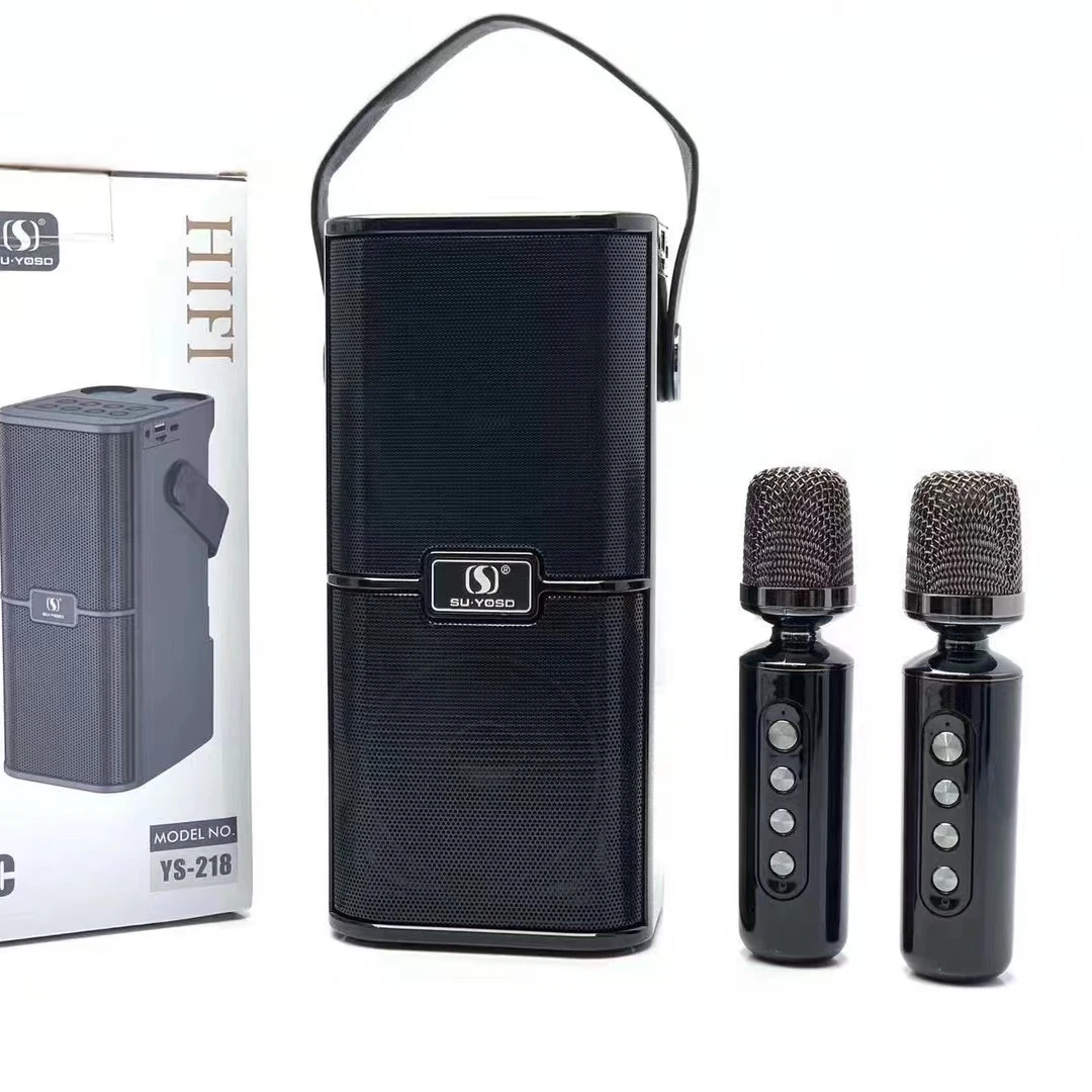 

YS-218 20w Portable Speakers For Sale Dual 4 Inch BT Speaker With Wireless Microphone Best Outdoor Party Rock Speakers