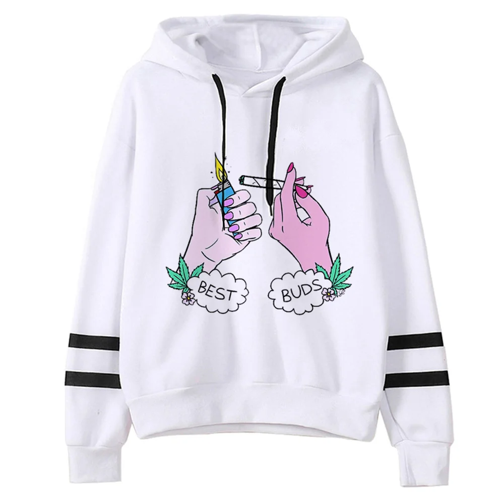 Sudadera con capucha de Weed para mujer, suéter de anime gráfico de los 90, chándal femenino