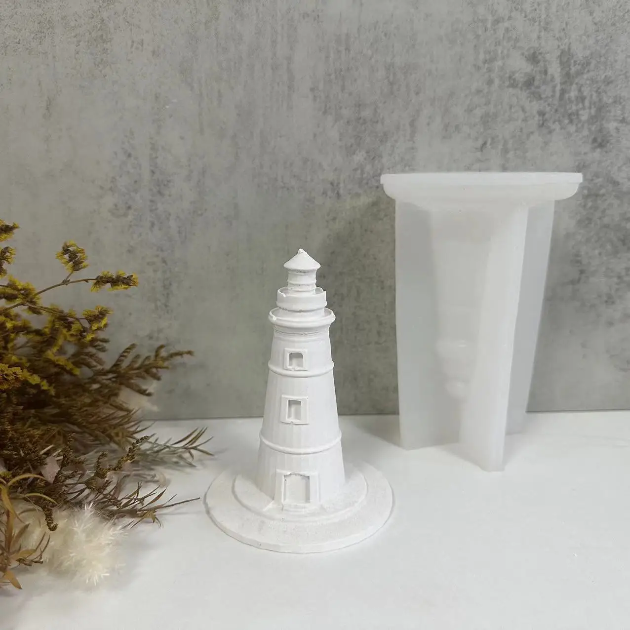 Ocean Lighthouse Silicone Mold 3D Fondant Cake Decorating Tools DIY Candle Plaster Aromatherapy Making Mould Crafts Ornaments