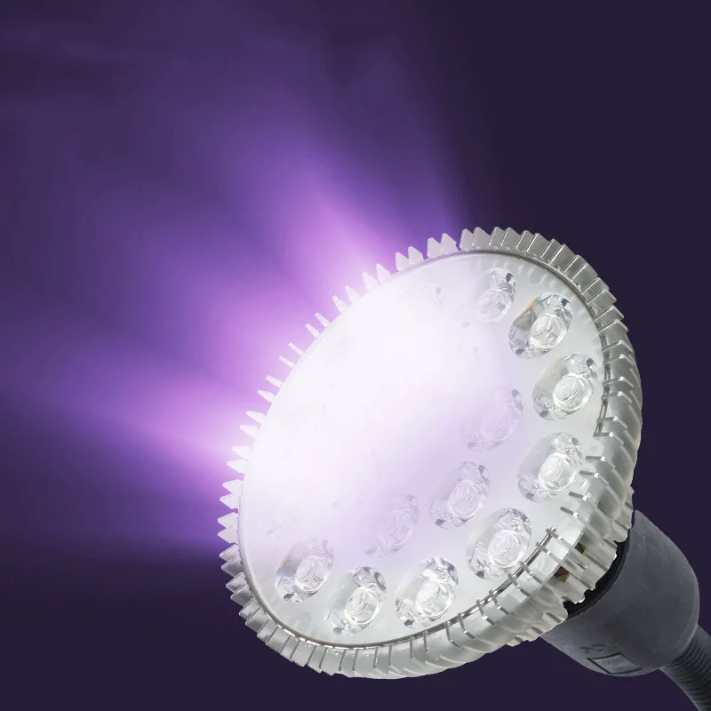 E27 Purple light 395nm 405nm fluorescent detection shadowless glue green oil resin Ultraviolet UV curing lamp Stage Blacklight