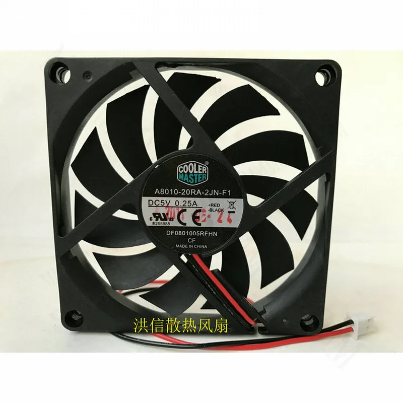TT  COOLER MASTER A8010-20RA-2JN-F1 5V 0.25A 8CM 8010 80*80*10MM cooling fan 3pin