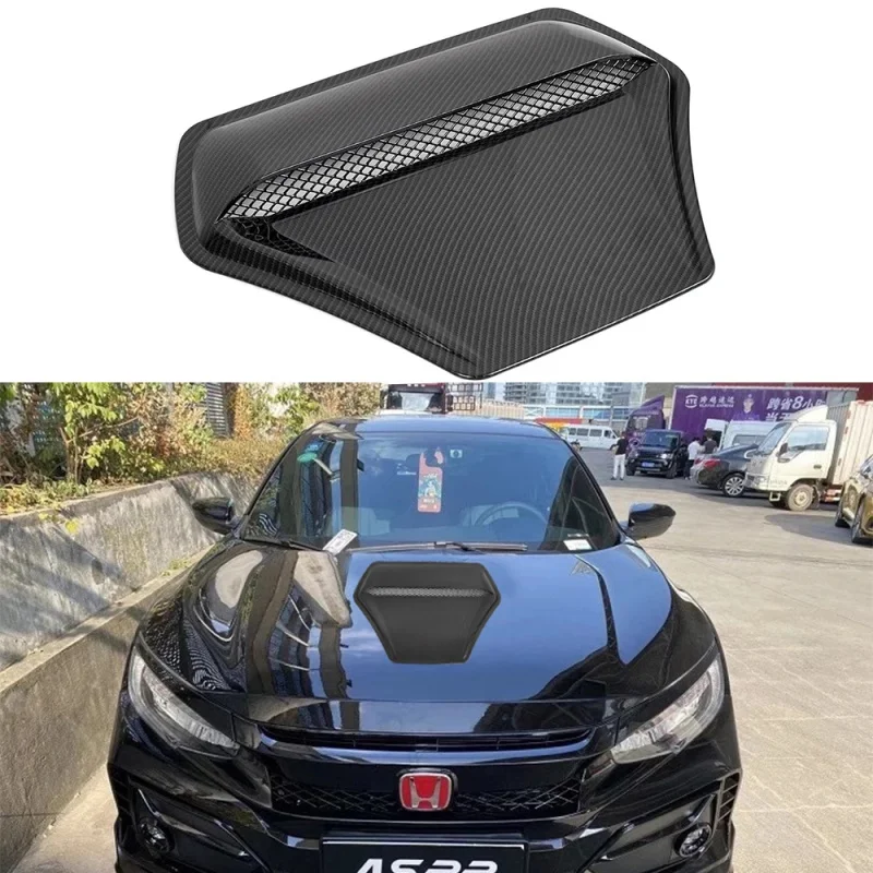 

Universal Carbon Fiber Engine Hood Vent Inlet Air Intake For Cars Without Their Own Hood Vents RS-LKT056