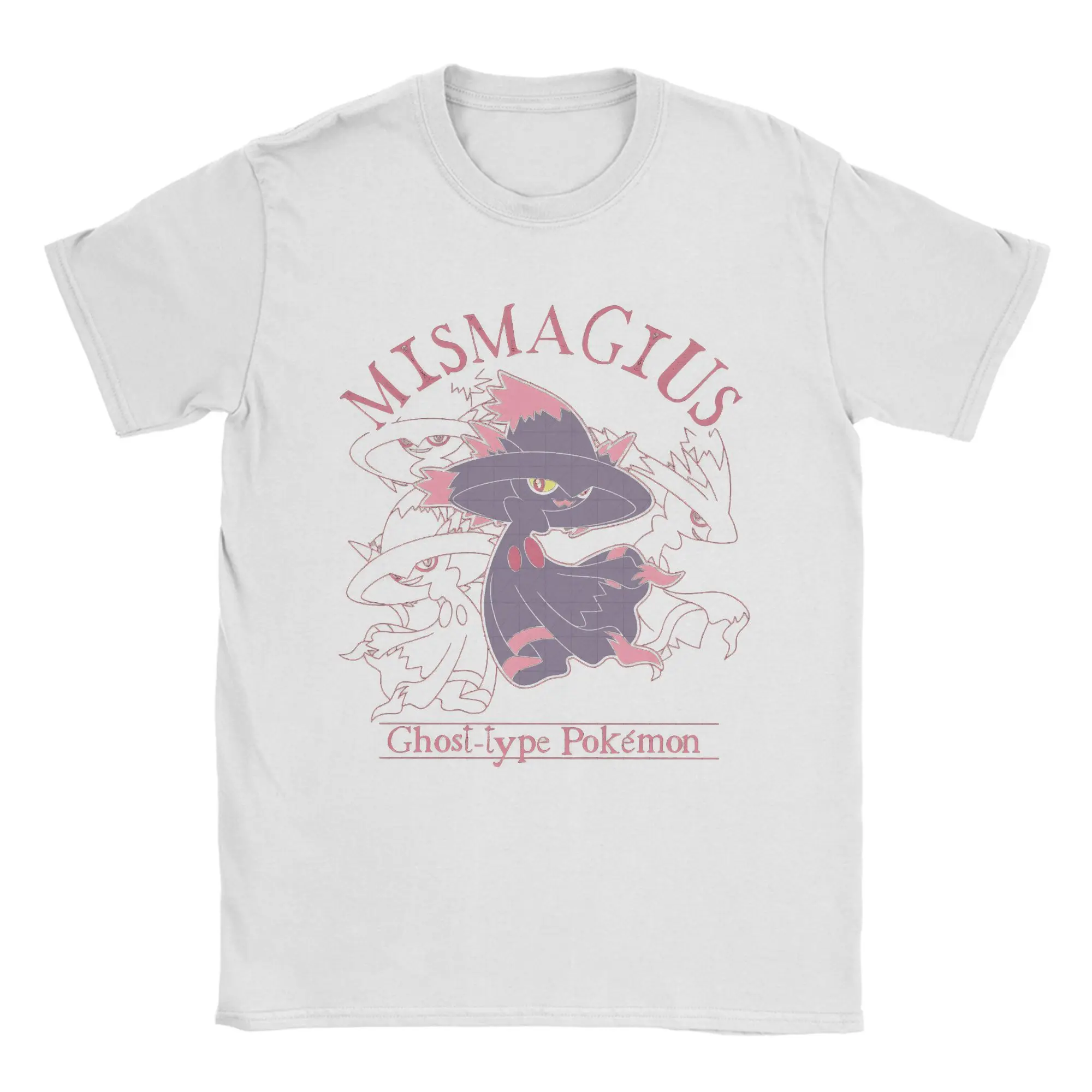 Men Pokemon Mismagius Big & Tall T Shirts  Pure Cotton Clothing Novelty Short Sleeve Crew Neck Tees Plus Size T-Shirt