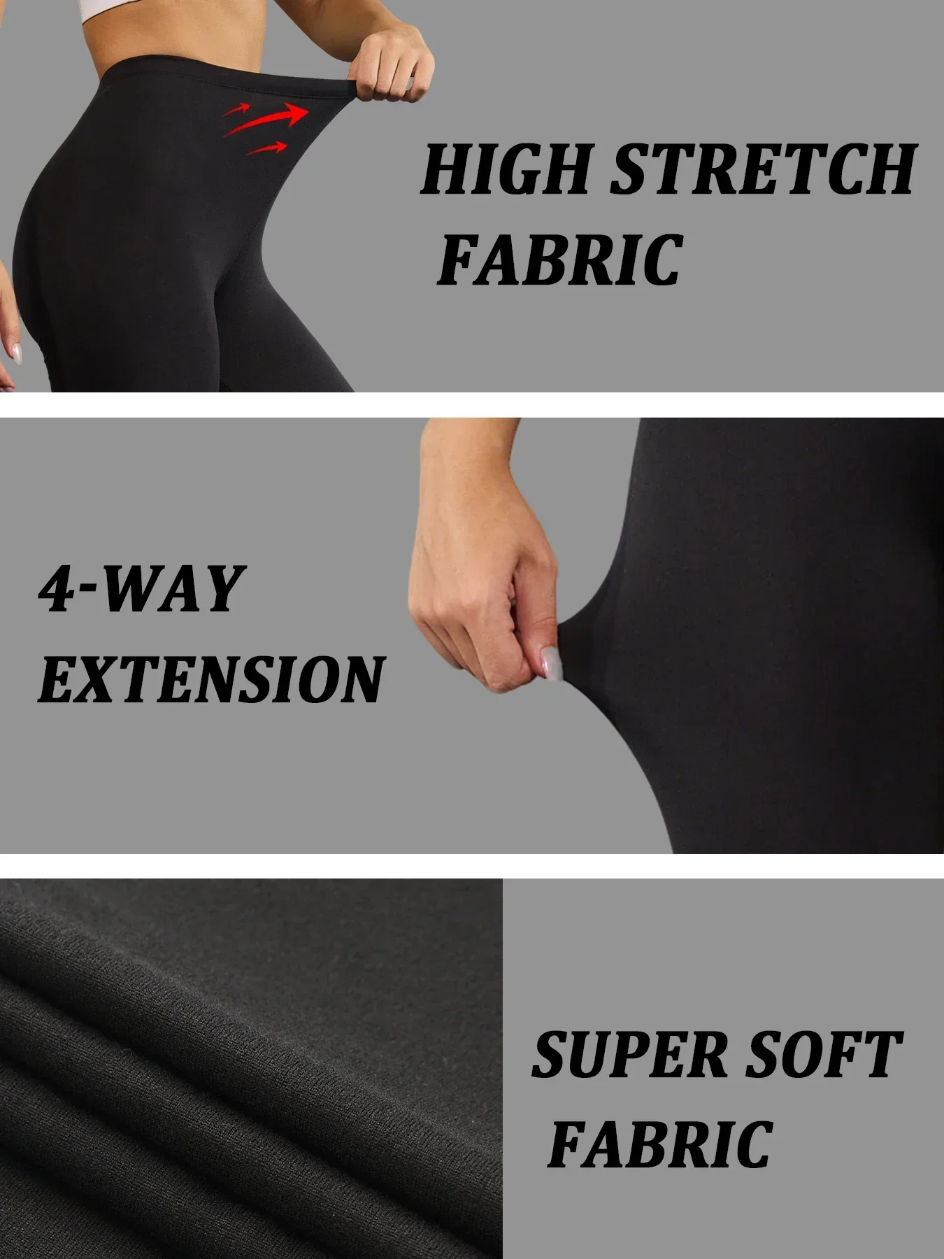 3er-Pack Sport-Biker-Shorts mit hoher Elastizität für Damen, superweich, nicht sichtbar, für Yoga, Laufen, Push-Up, Fitnessstudio, Fitness, Damen-Sportbekleidung