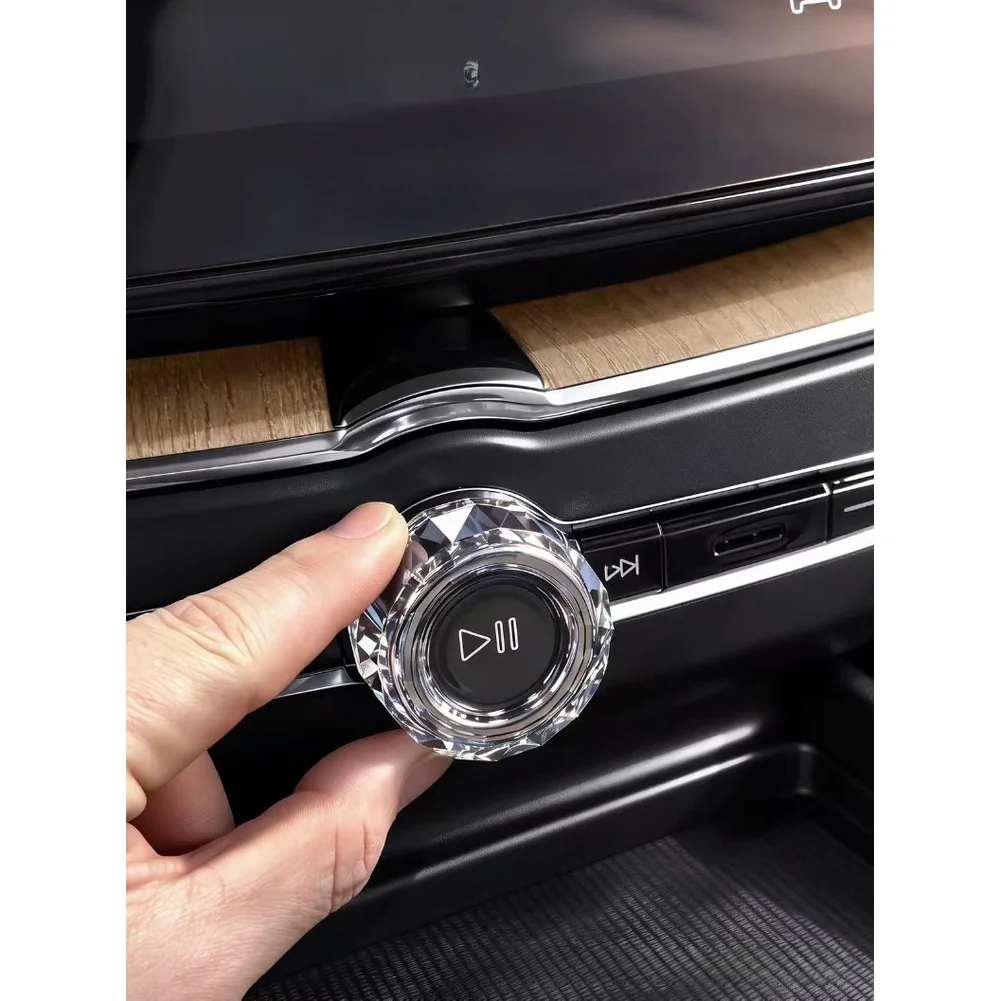 Transparent For crystal Glass Cover for For volvo Start Button - Designed for For xc60 XC90 S60 V60 - Accurate