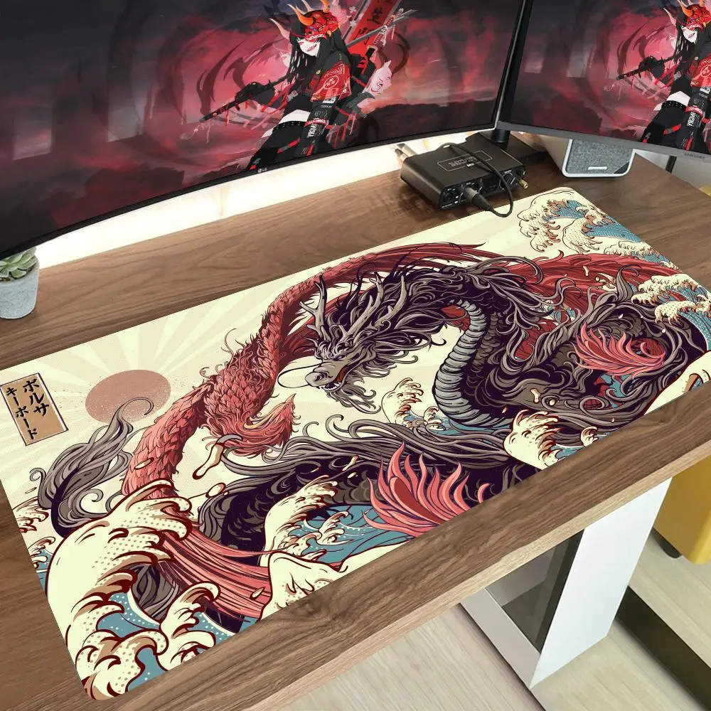 

Japanese Dragon PC Accessories Laptop Mouse Custom Made Desk Mat Pad Laptop Computer Pad Mouse 900x400 pad